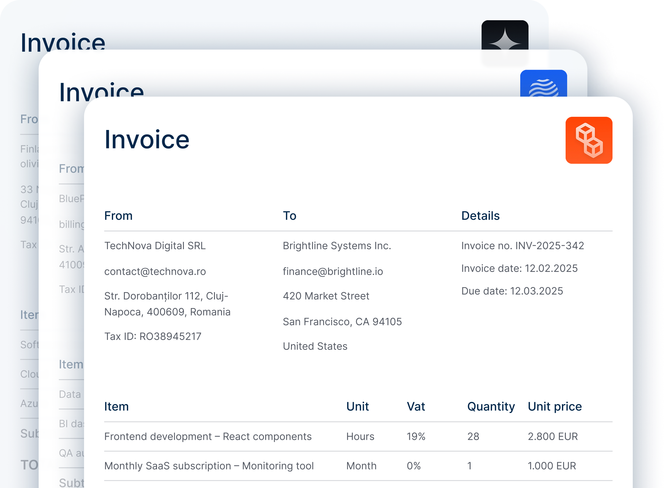 View invoices features